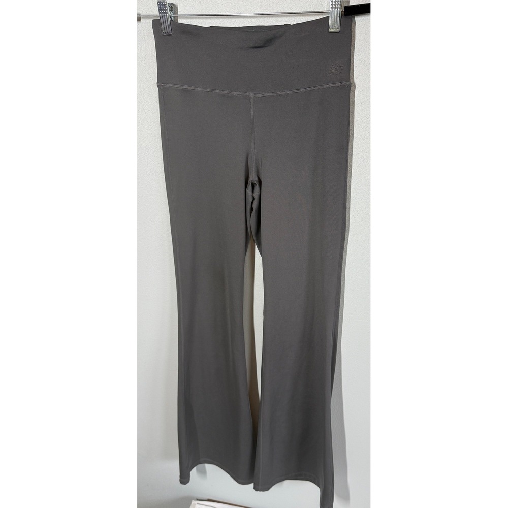 Aeropostale Sport Yoga Pants Size S Gray High Waisted Flare Leg Athletic Active